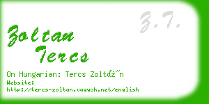 zoltan tercs business card